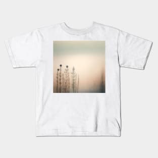 Nature Beige Boho Chic  Minimalist Botanical Plants Kids T-Shirt